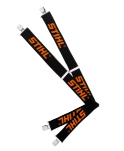 Bretelles, 130 cm, noir/orange, 110 cm, avec clips en métal